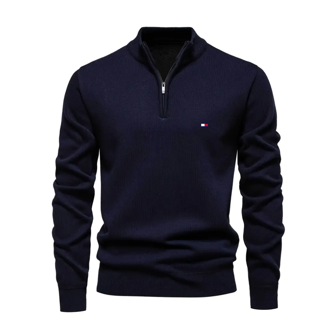 T&H Herren-Pullover mit Reißverschluss