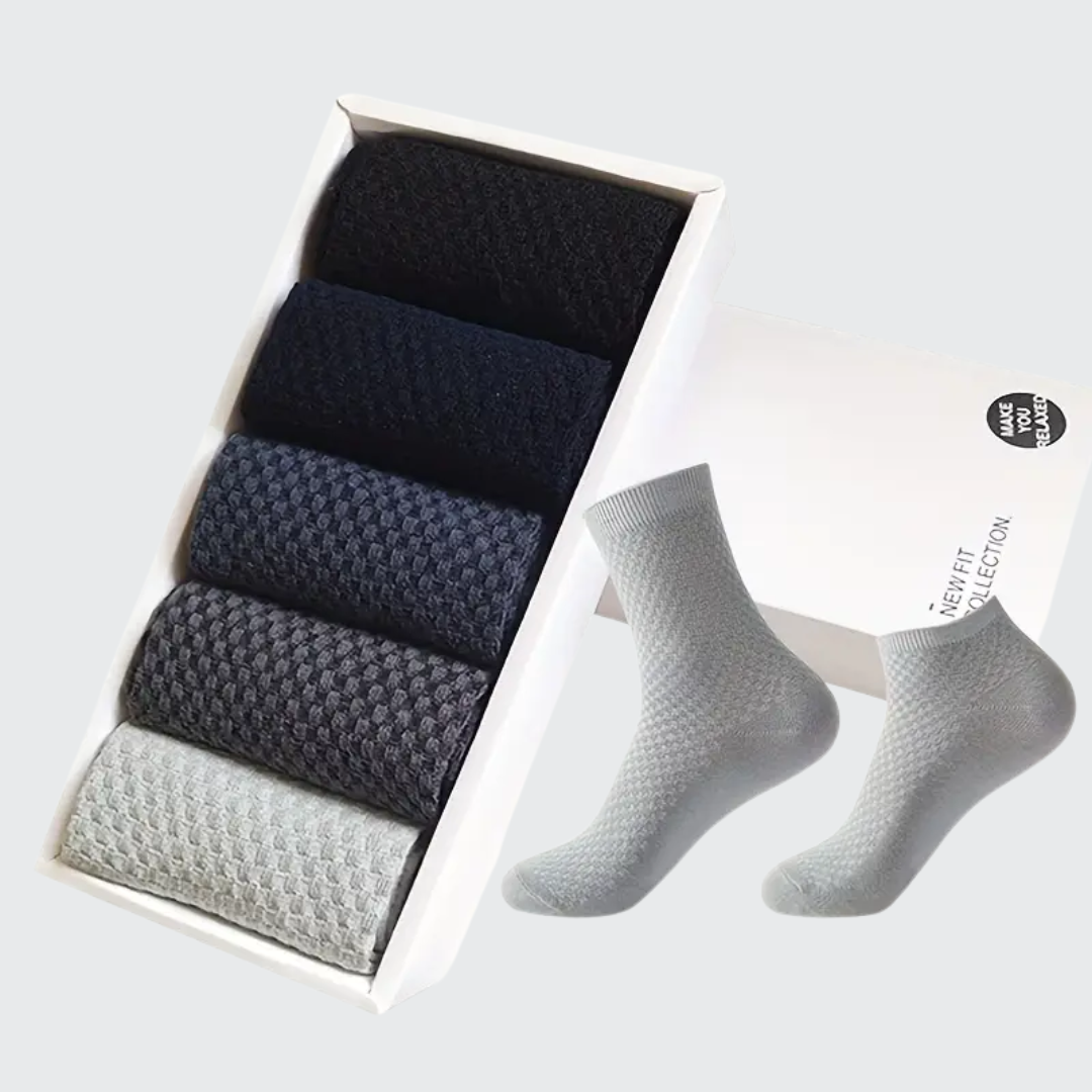 5 Paar Bambussocken für Herren – atmungsaktiv, geruchsneutral und feuchtigkeitsabsorbierend
