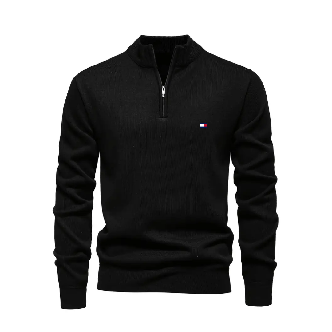 T&H Herren-Pullover mit Reißverschluss