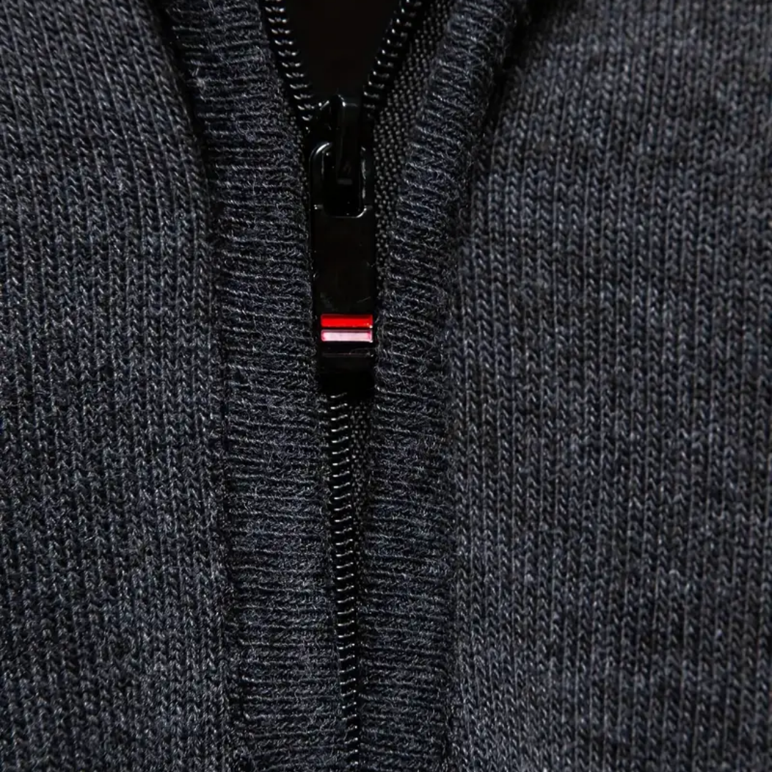 T&H Herren-Pullover mit Reißverschluss