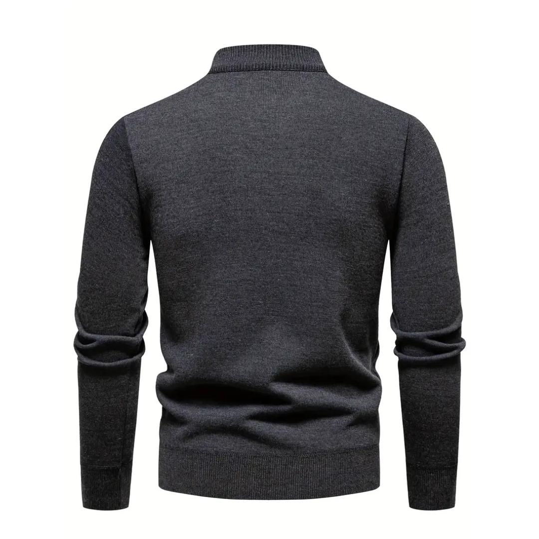 T&H Herren-Pullover mit Reißverschluss