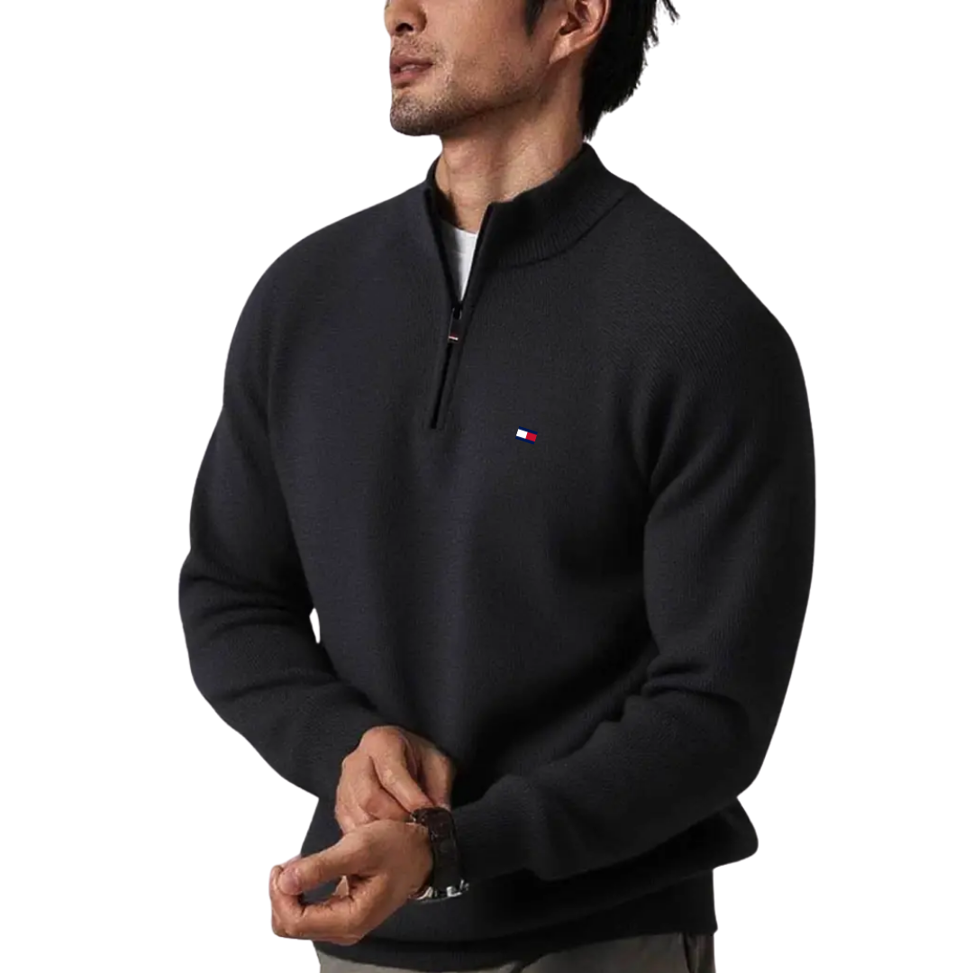 T&H Herren-Pullover mit Reißverschluss