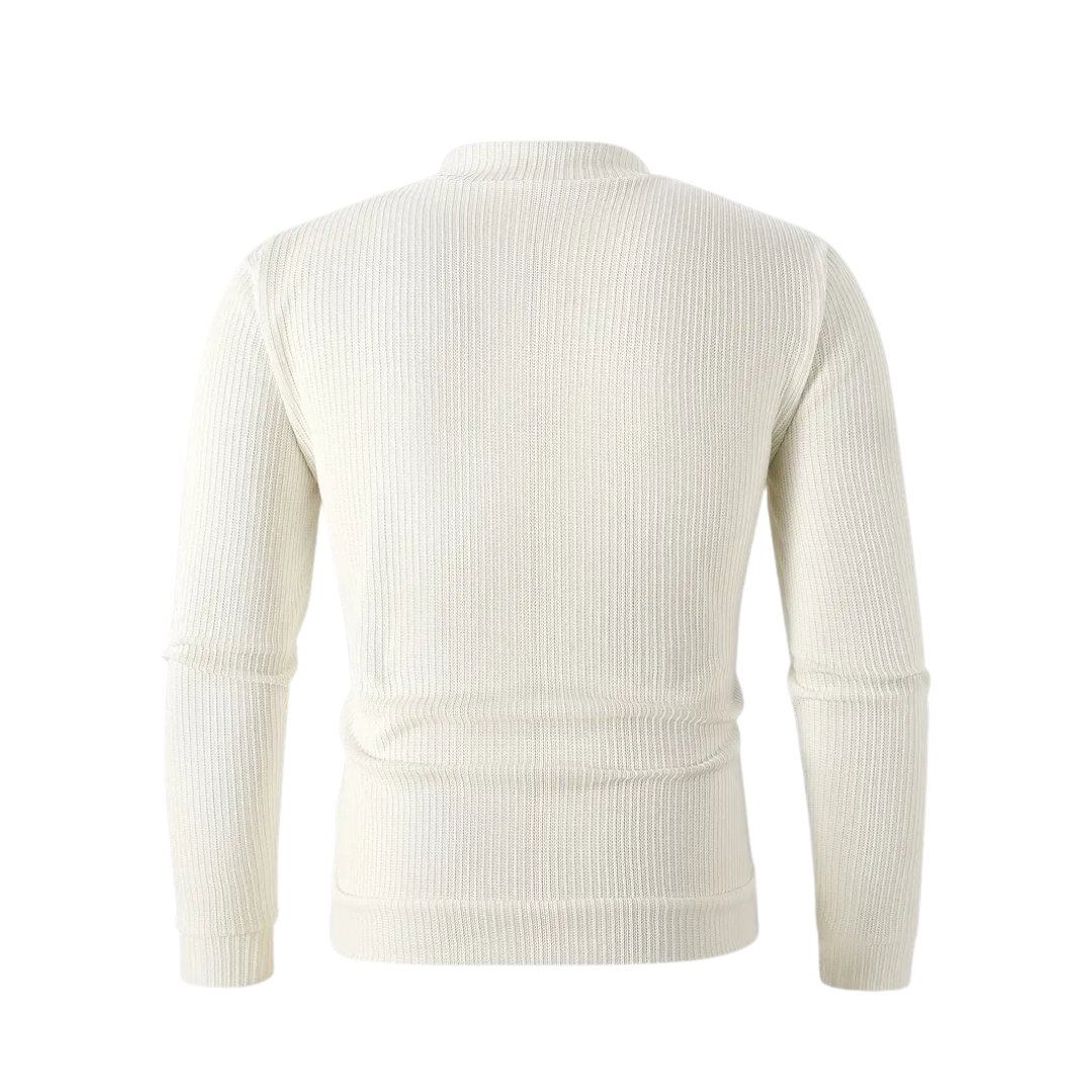 R&L Herren Strickjacke mit Reißverschluss