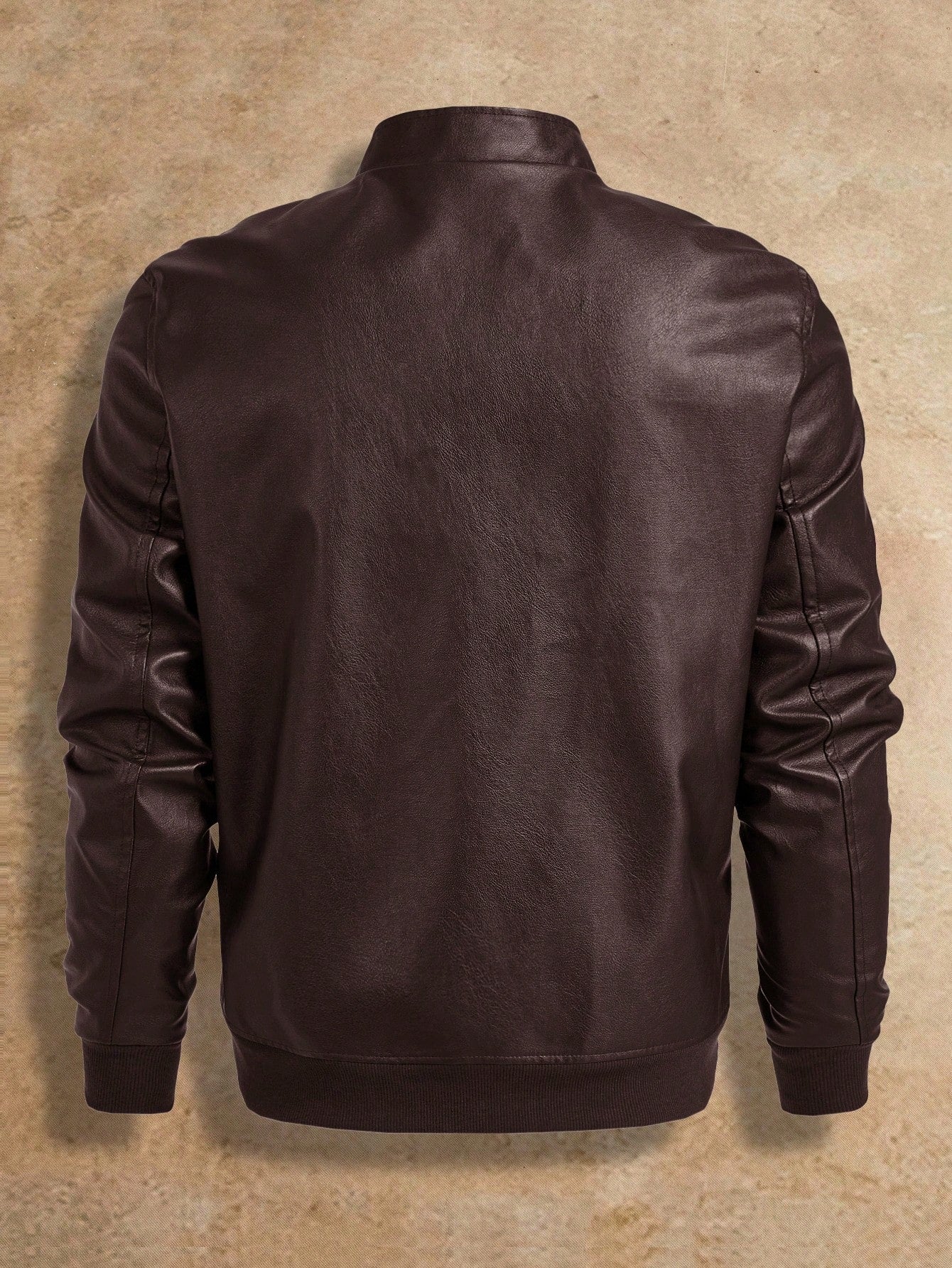 David men's retro PU leather jacket