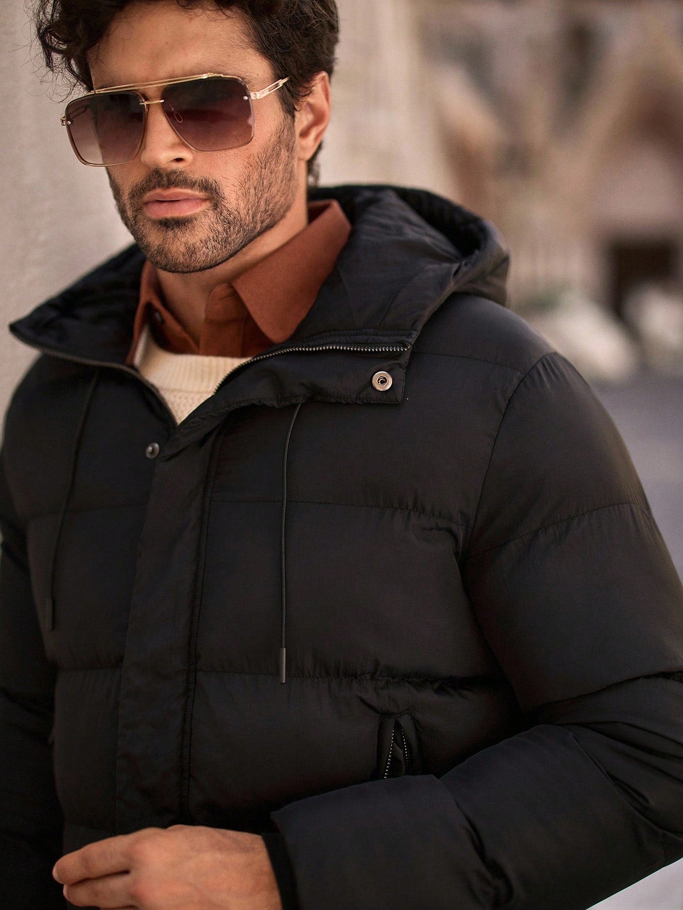 Jared men's padded puffer jacket with hood