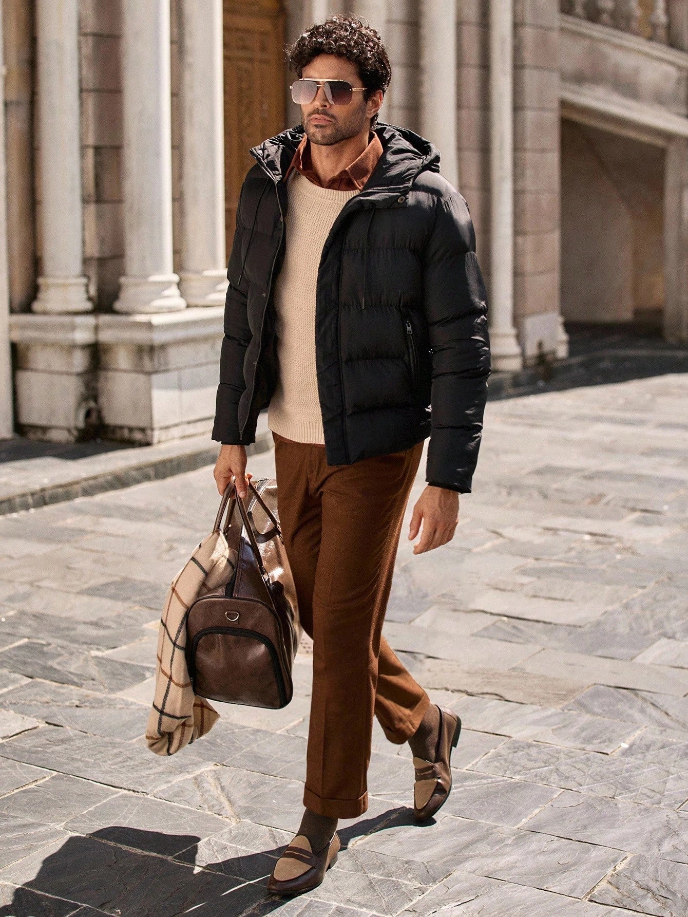 Jared men's padded puffer jacket with hood