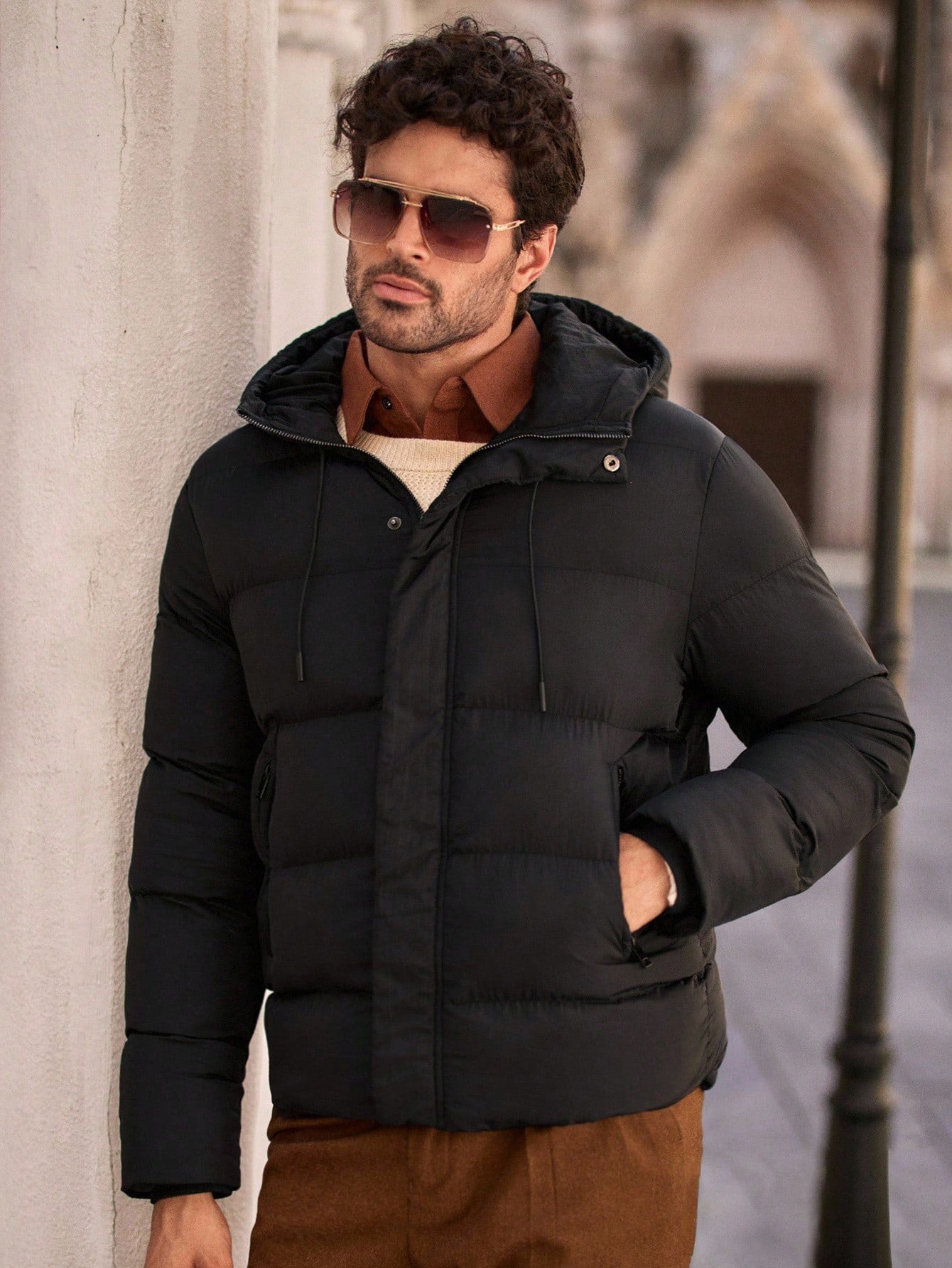 Jared men's padded puffer jacket with hood