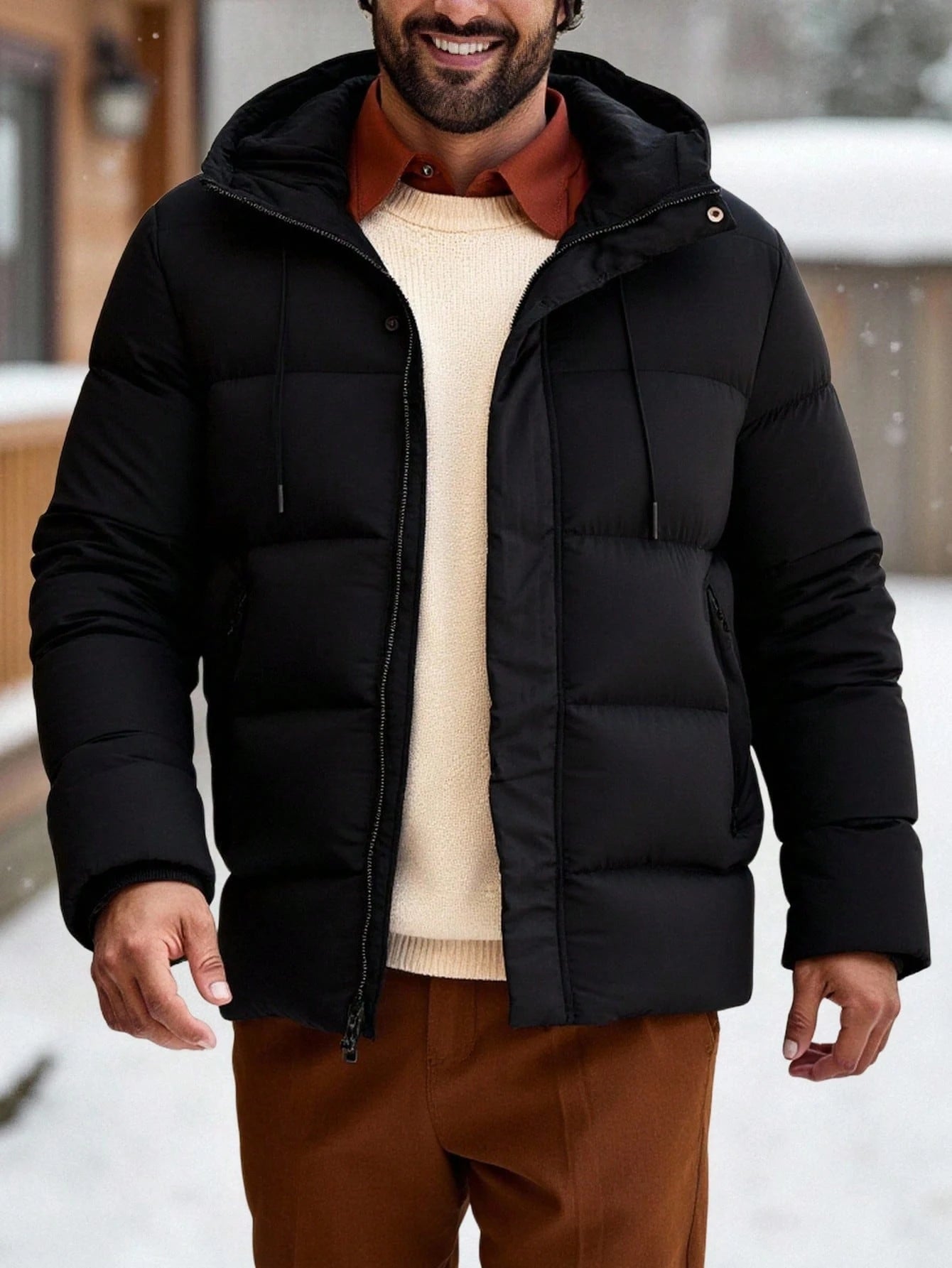 Jared men's padded puffer jacket with hood