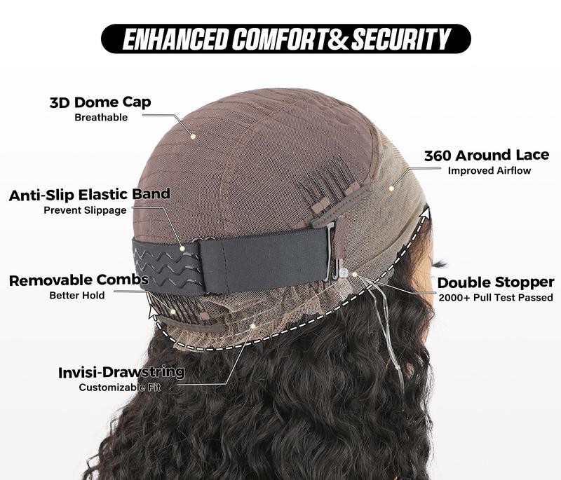 Unmissable promotion at Verlen: 70% off on pre-cut, curly and straight 360 lace front wigs, no glue required, with invisible cord and pre-thinned human hair.