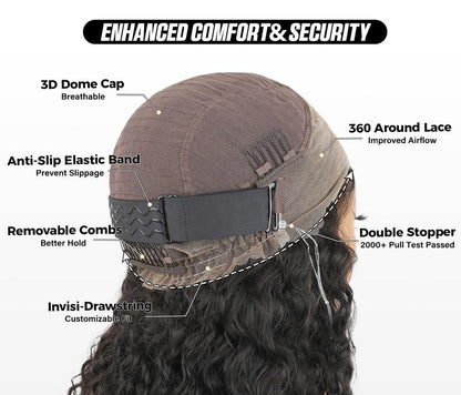 Unmissable promotion at Verlen: 70% off on pre-cut, curly and straight 360 lace front wigs, no glue required, with invisible cord and pre-thinned human hair.