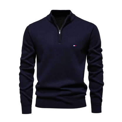 T&H Herren-Pullover mit Reißverschluss