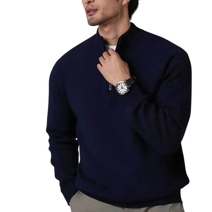 T&H Herren-Pullover mit Reißverschluss