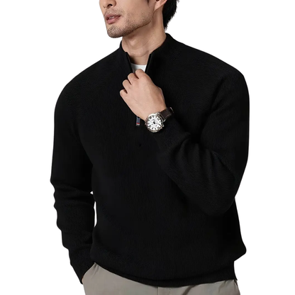 T&H Herren-Pullover mit Reißverschluss