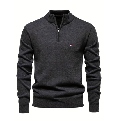 T&H Herren-Pullover mit Reißverschluss