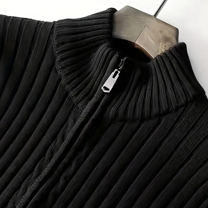 R&L Herren-Cardigan mit Reißverschluss