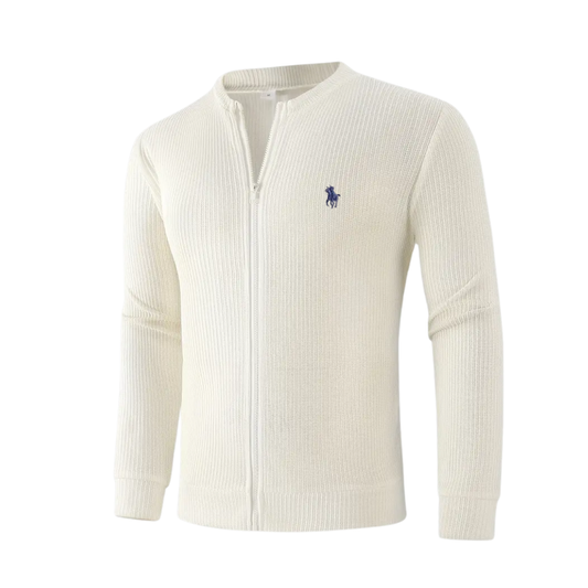 R&L Herren Strickjacke mit Reißverschluss