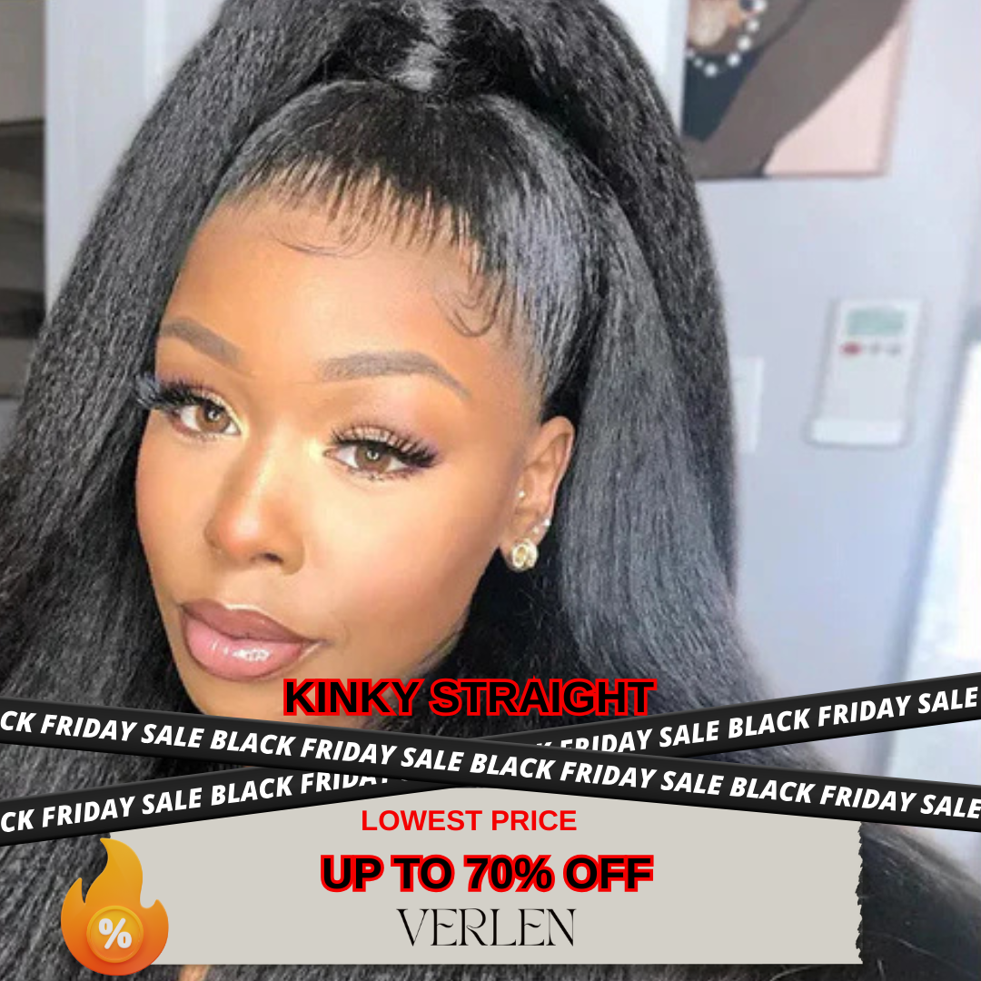 Unmissable promotion at Verlen: 70% off on pre-cut, curly and straight 360 lace front wigs, no glue required, with invisible cord and pre-thinned human hair.