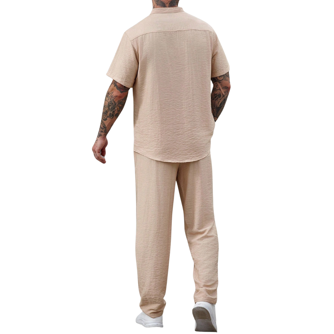 Sommereliten – Leinen-Set für Herren mit Hemd & Hose – Stil, den man fühlt