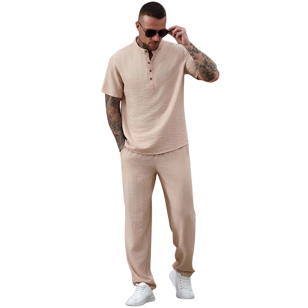 Sommereliten – Leinen-Set für Herren mit Hemd & Hose – Stil, den man fühlt
