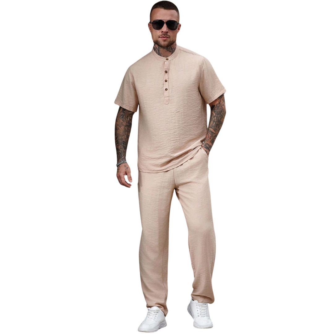 Sommereliten – Leinen-Set für Herren mit Hemd & Hose – Stil, den man fühlt