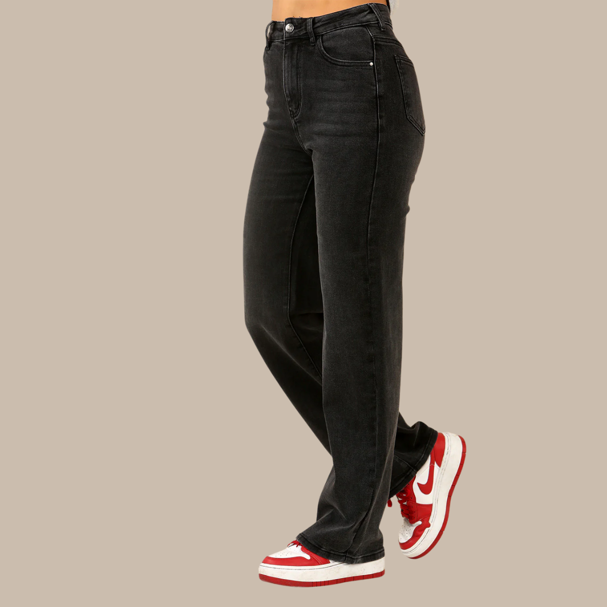 Women's Viral Stretchy Soft Dad Fit Style Straight Wide Leg Jeans