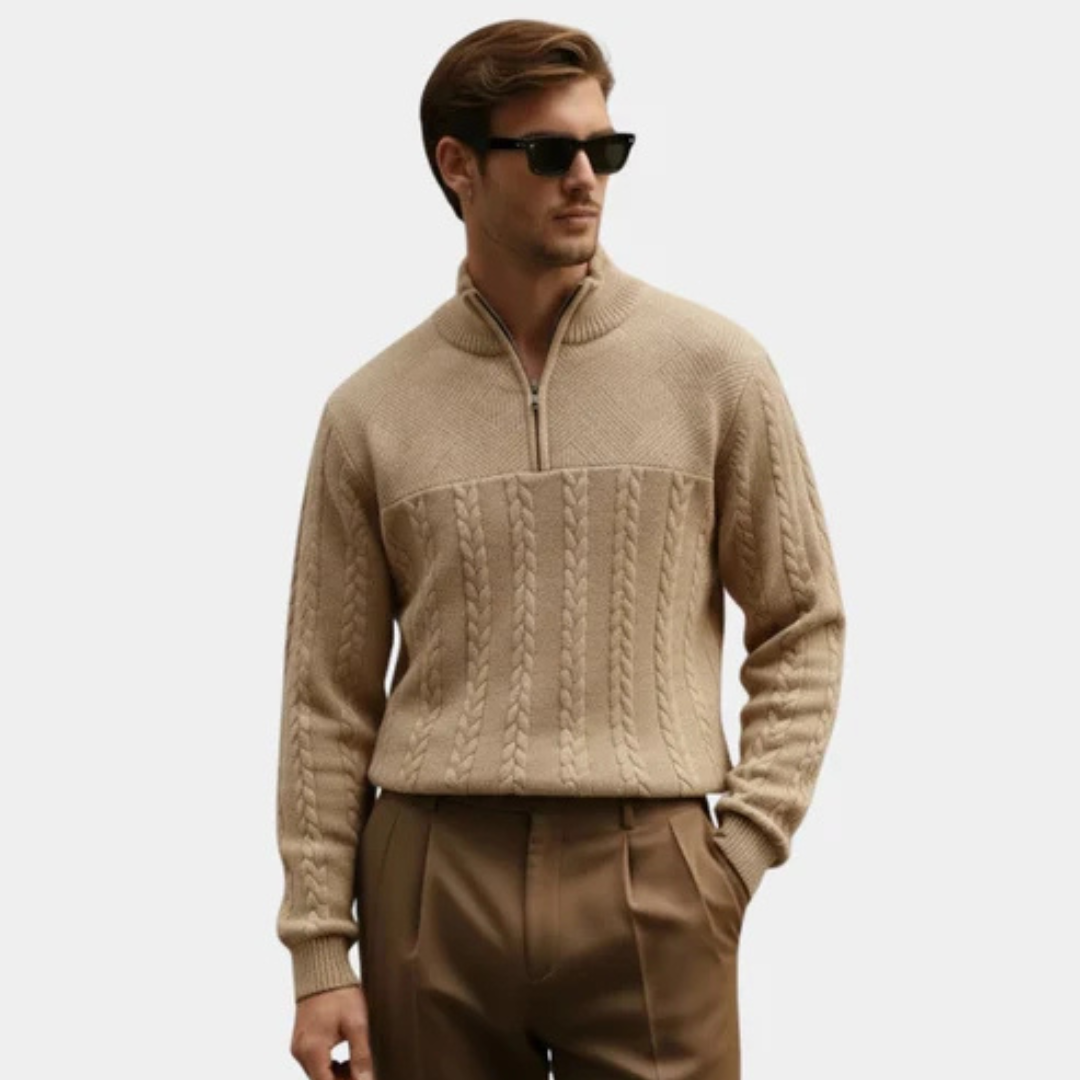 Essential sweatshirt with a zipper that goes all the way to the chest - Verlen