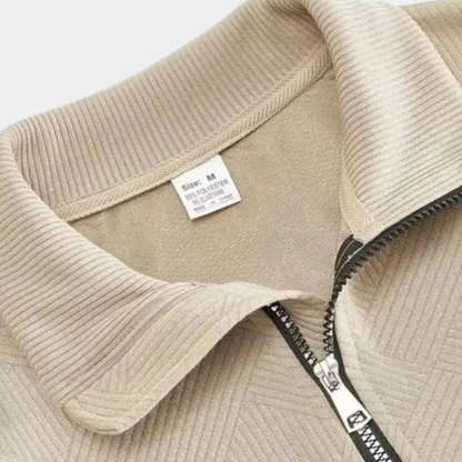 Essential sweatshirt with a zipper that goes all the way to the chest - Verlen