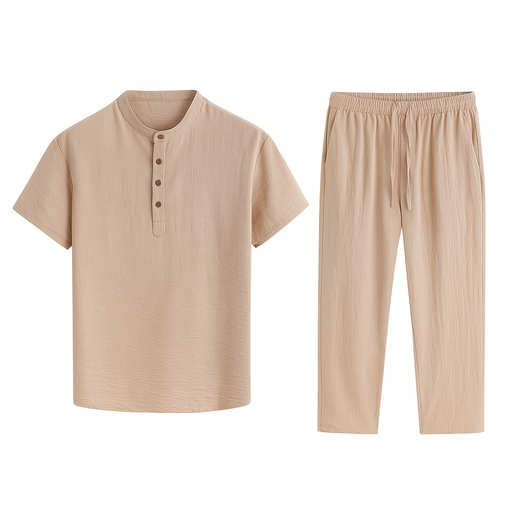 Sommereliten – Leinen-Set für Herren mit Hemd & Hose – Stil, den man fühlt