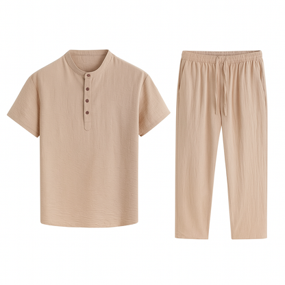 Sommereliten – Leinen-Set für Herren mit Hemd & Hose – Stil, den man fühlt