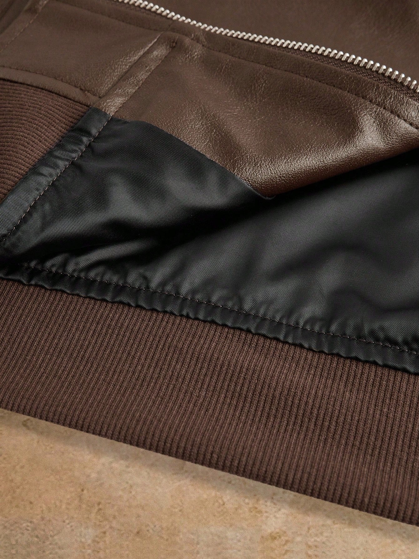 David men's retro PU leather jacket