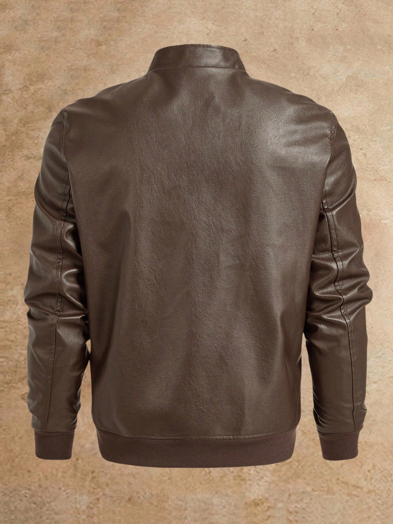 David men's retro PU leather jacket