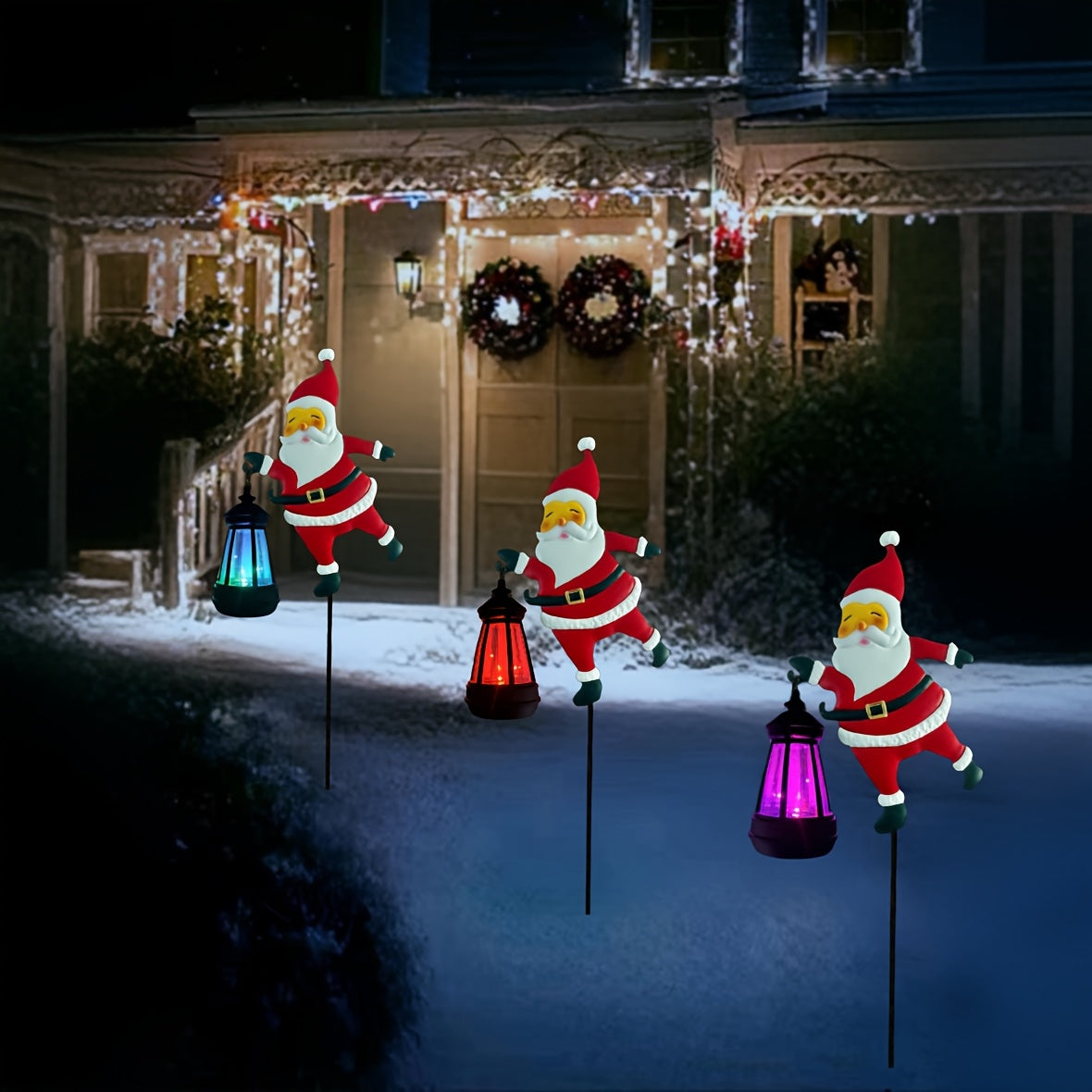 Last Day Promotion 50% OFF Solar-Powered Santa Claus Garden Stake Light
