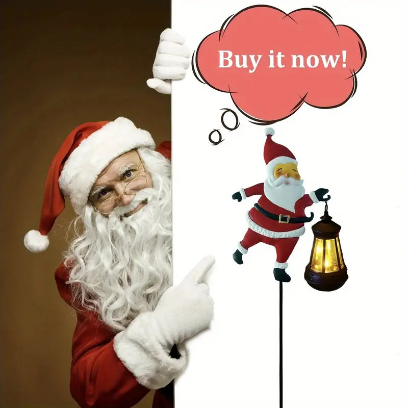 Last Day Promotion 50% OFF Solar-Powered Santa Claus Garden Stake Light