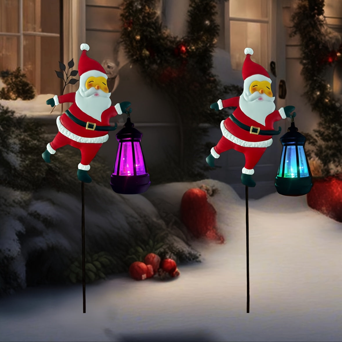 Last Day Promotion 50% OFF Solar-Powered Santa Claus Garden Stake Light
