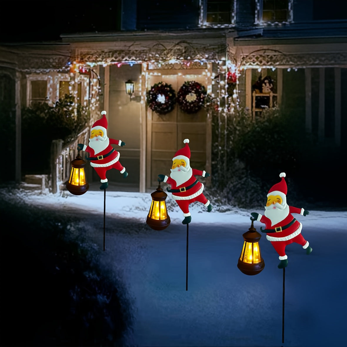 Last Day Promotion 50% OFF Solar-Powered Santa Claus Garden Stake Light