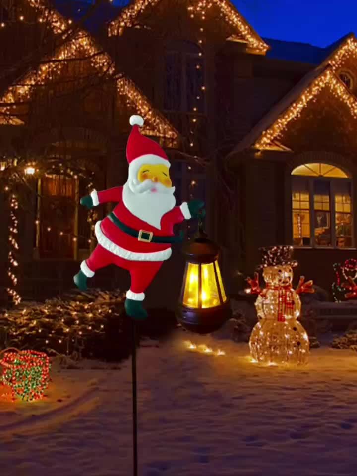Last Day Promotion 50% OFF Solar-Powered Santa Claus Garden Stake Light