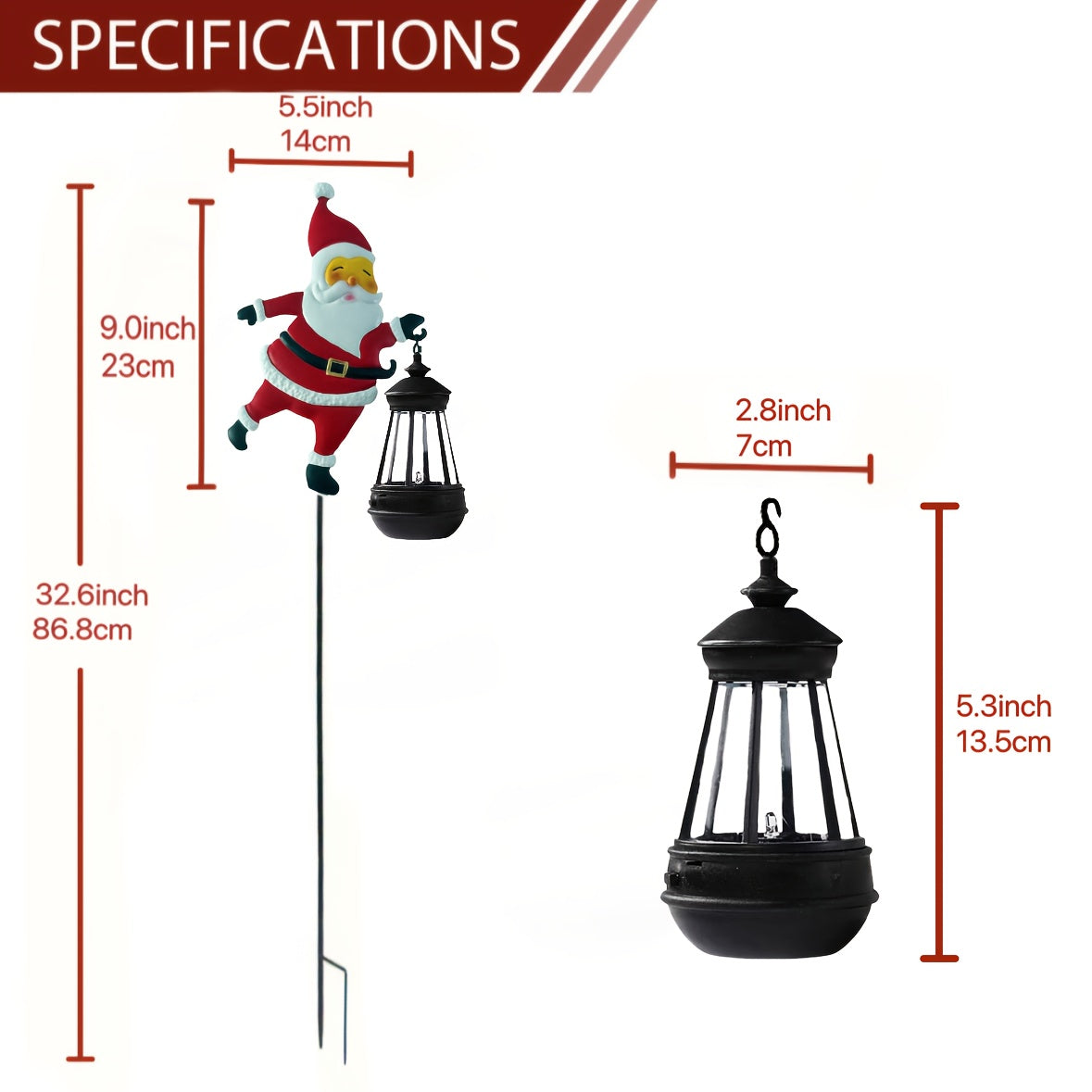 Last Day Promotion 50% OFF Solar-Powered Santa Claus Garden Stake Light