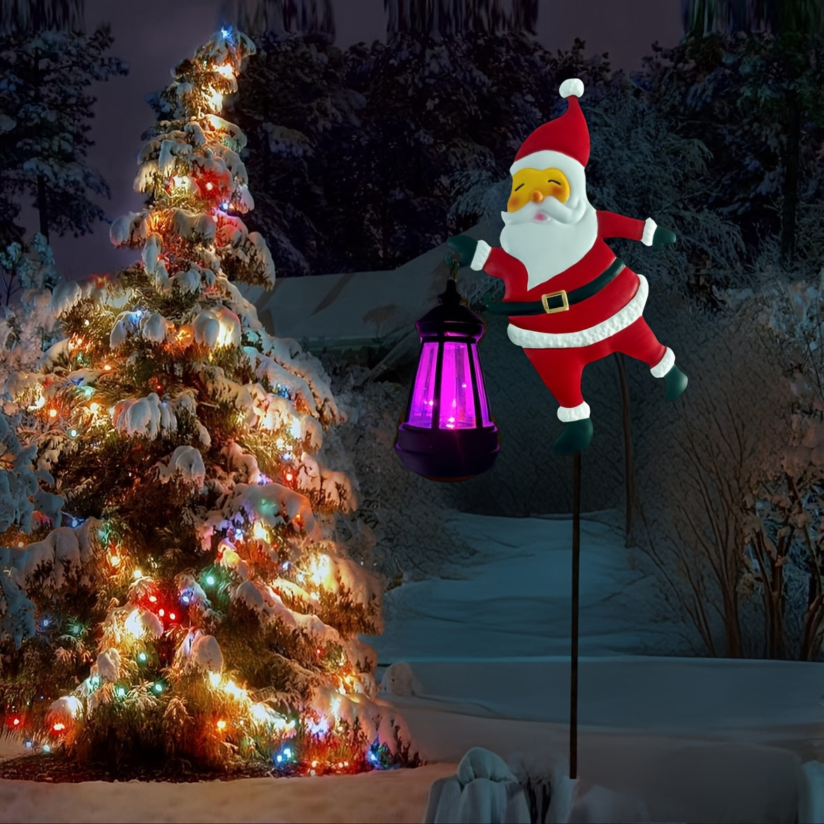 Last Day Promotion 50% OFF Solar-Powered Santa Claus Garden Stake Light