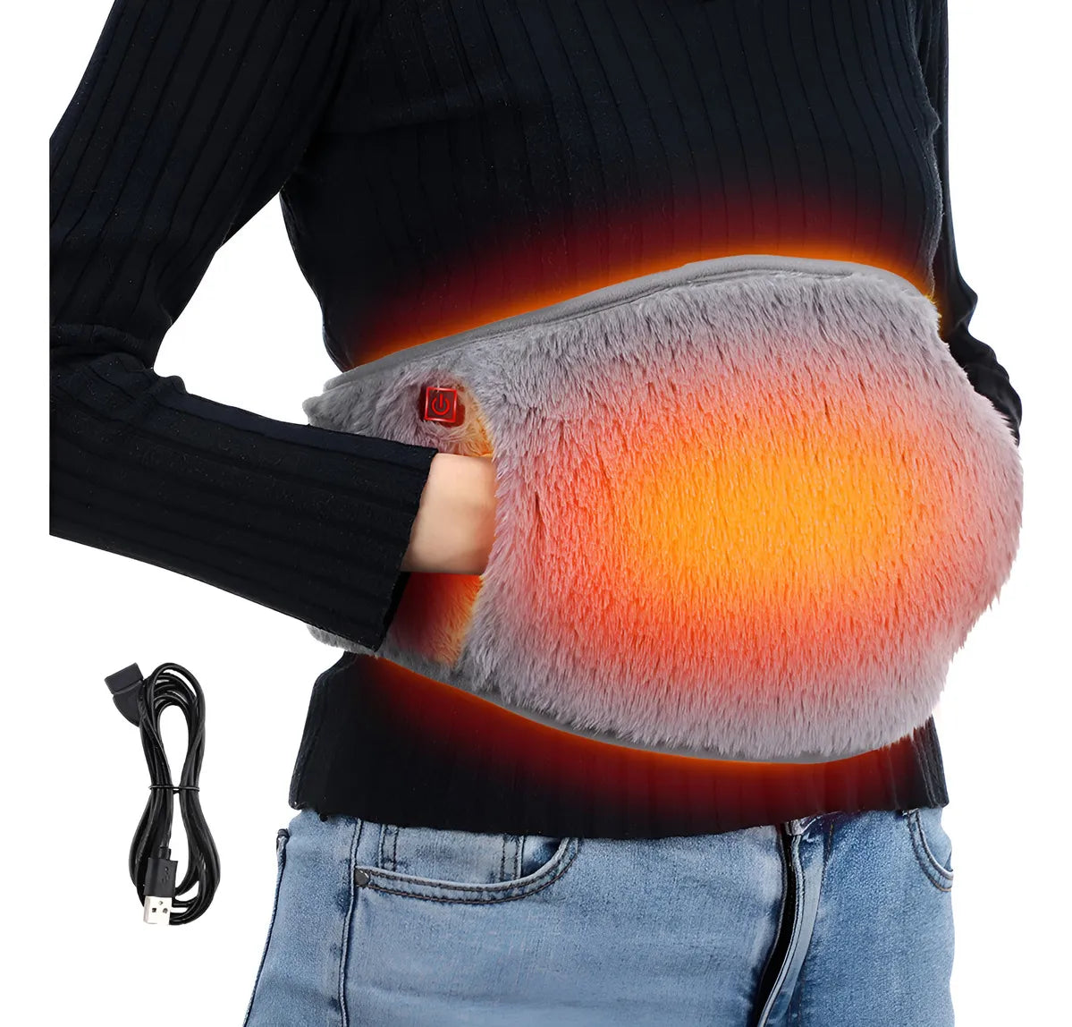 Core Comfort Wrap - An ultra-soft heating band that envelops you in therapeutic warmth.