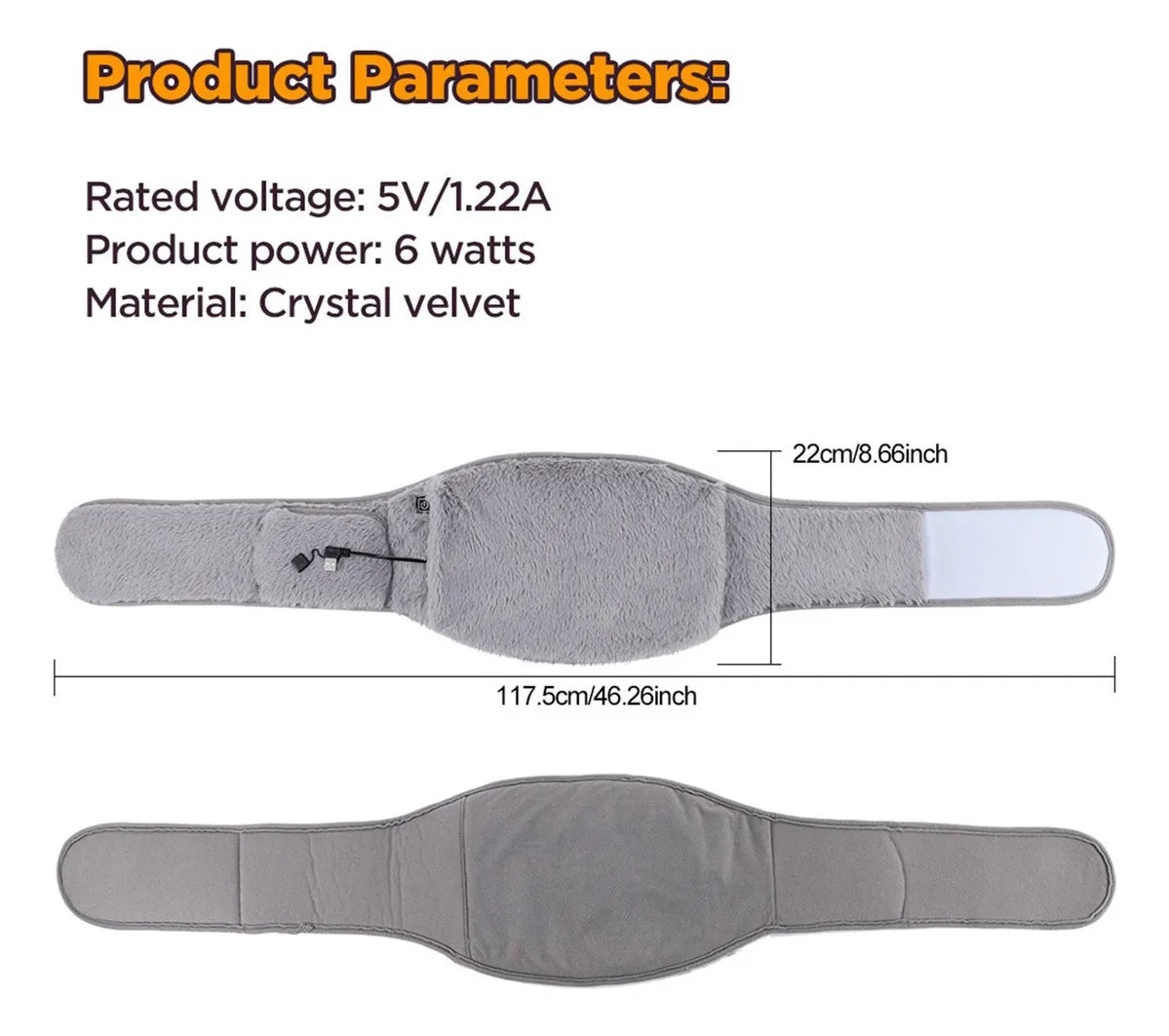 Core Comfort Wrap - An ultra-soft heating band that envelops you in therapeutic warmth.